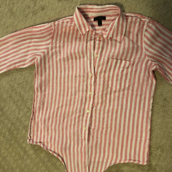 J crew long-sleeve cotton shirt in-stripe - Picture 2 of 7